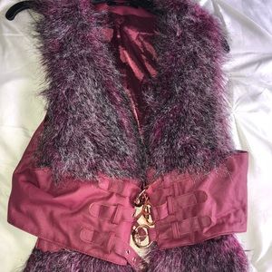 Faux fur vest